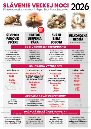 Slávenie Veľkej noci 2026